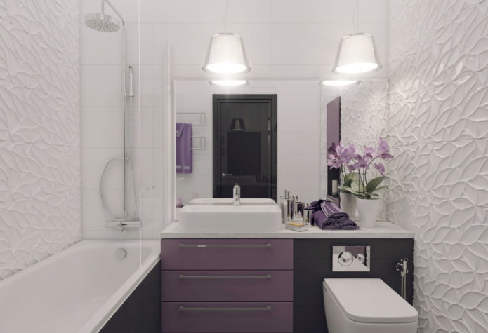 Bathroom in a 46 sq m apartment