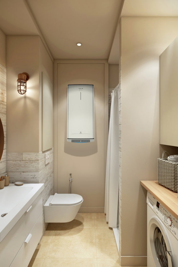 Bathroom in beige tones
