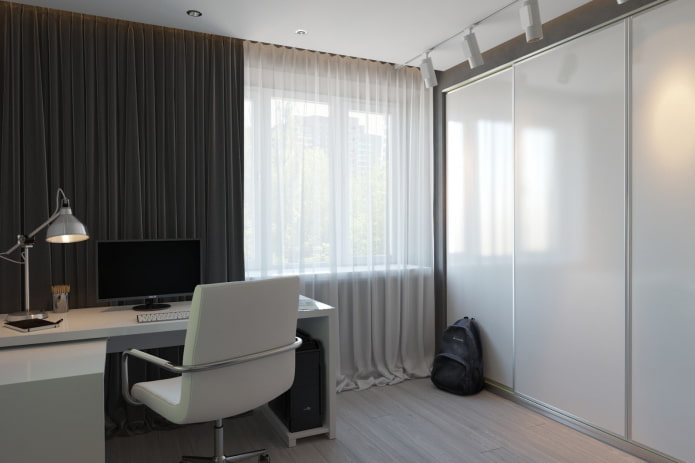 office interior in a 50-square-meter apartment
