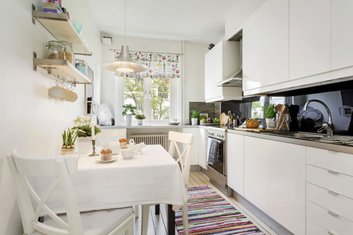 kitchen interior in an apartment of 50 square meters