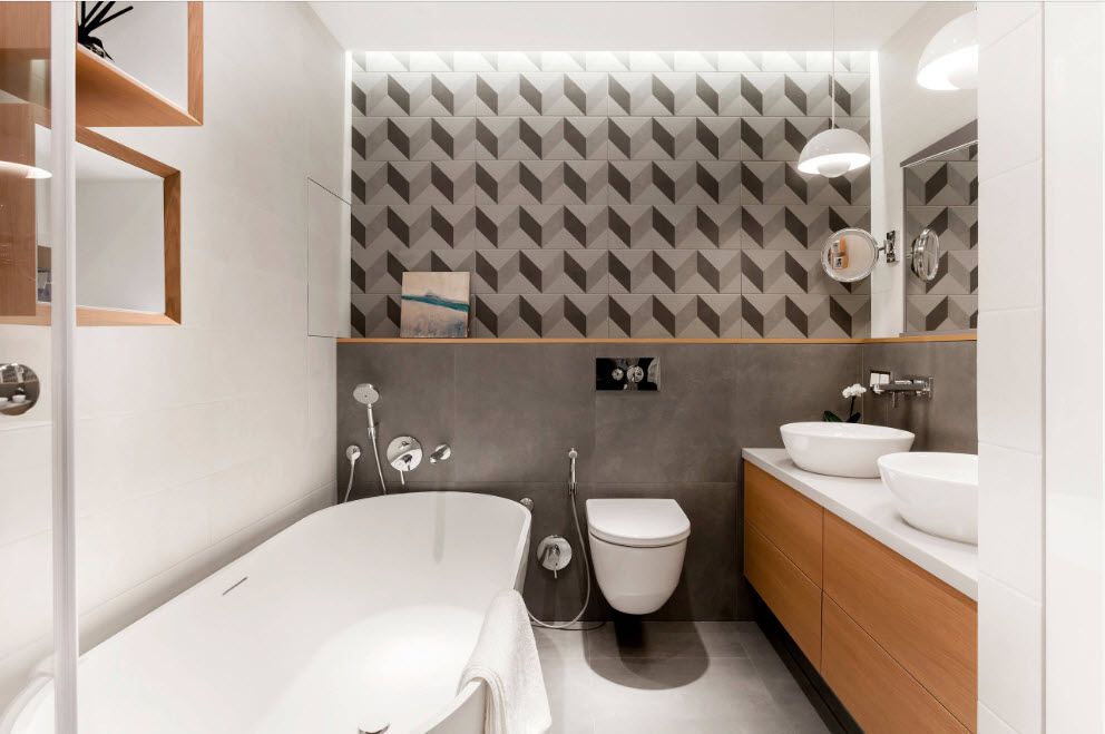 bathroom interior in a 50 square meter apartment