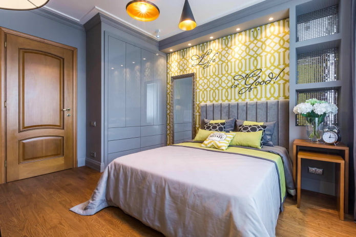 bedroom interior in an apartment of 50 square meters