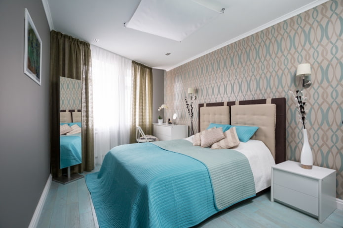 bedroom interior in an apartment of 50 square meters