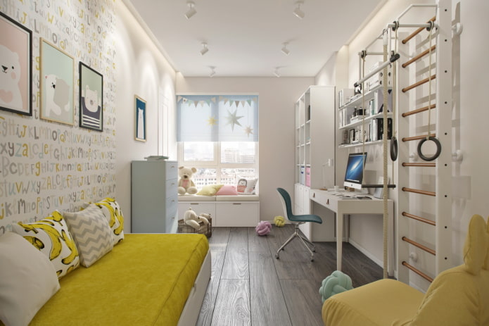 children's room interior in an apartment of 50 square meters