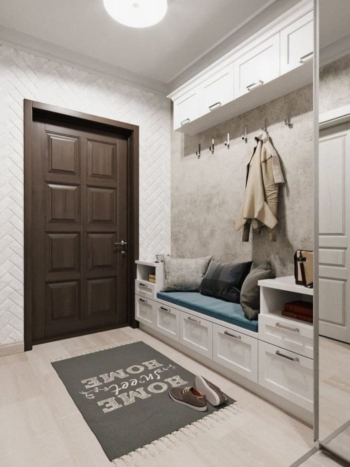 hallway interior in a 50-square-meter apartment