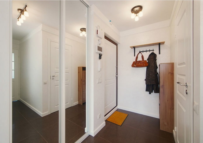 hallway interior in a 50-square-meter apartment