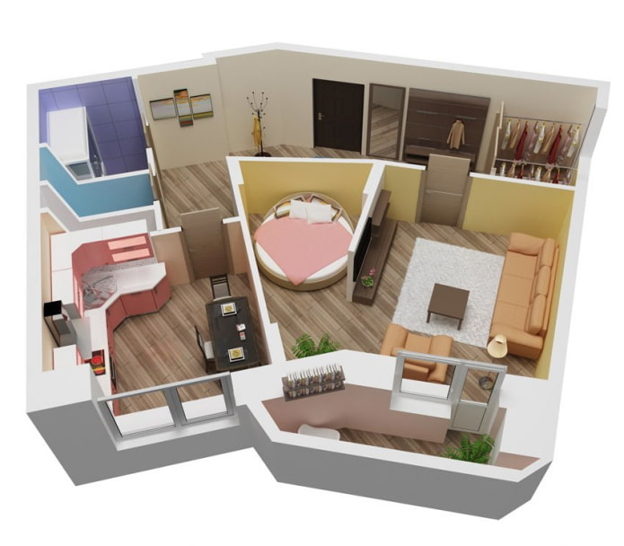 apartment layout 50 square meters