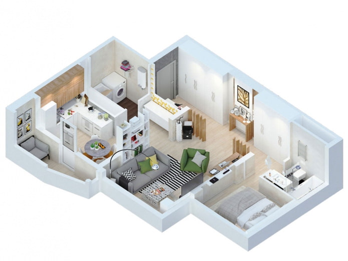 2-room apartment layout