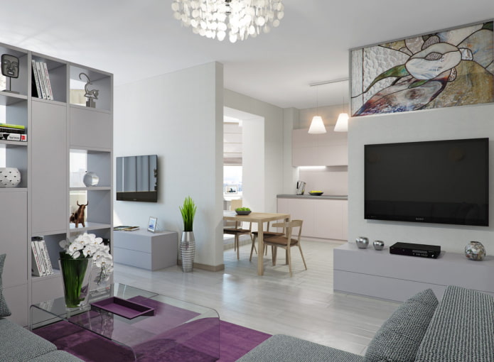 Large studio in white tones