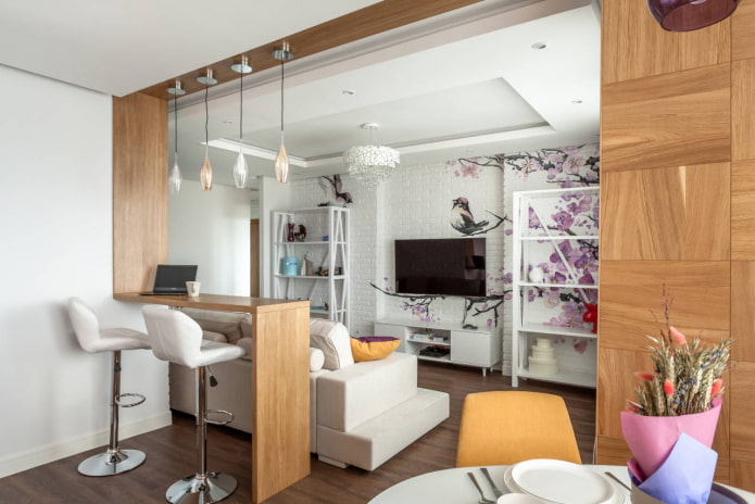 Kitchen-dining room in an apartment of 60 sq m