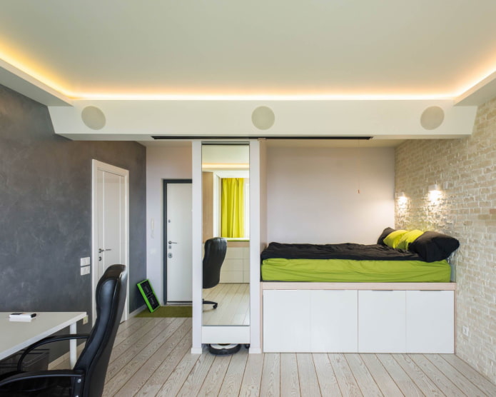 Led lighting on the ceiling