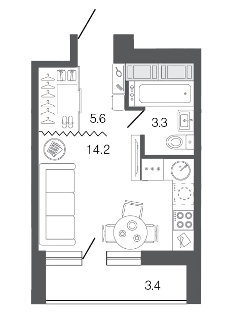 apartment layouts 18 sq m
