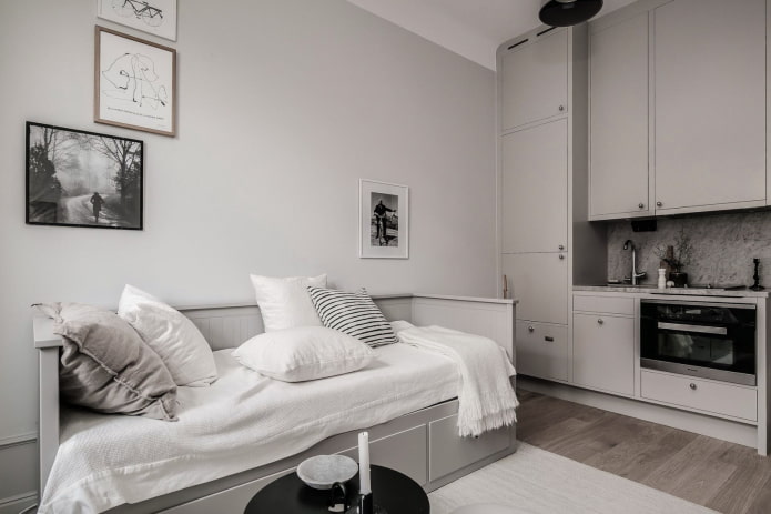 color scheme of a studio apartment
