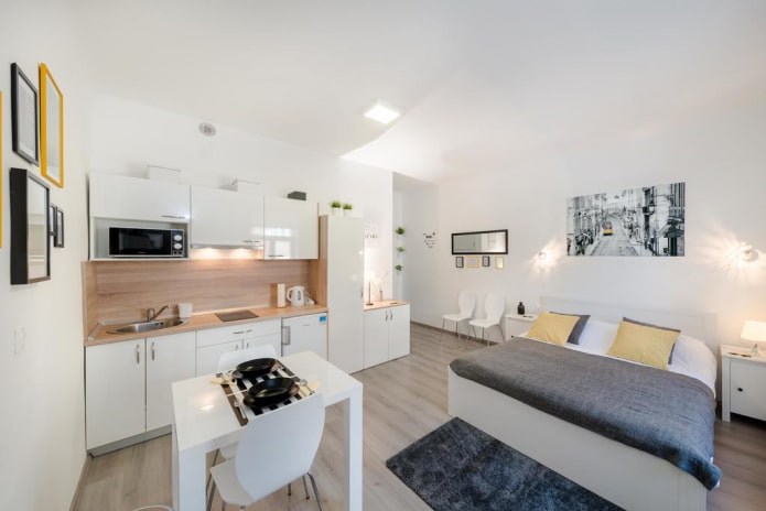 color scheme of a studio apartment
