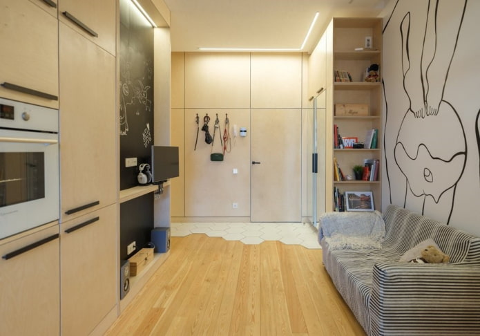 color scheme of a studio apartment