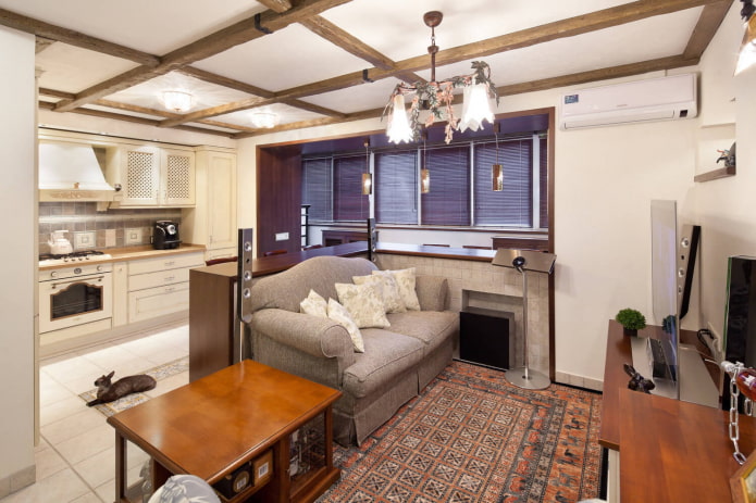 Studio with an attached loggia