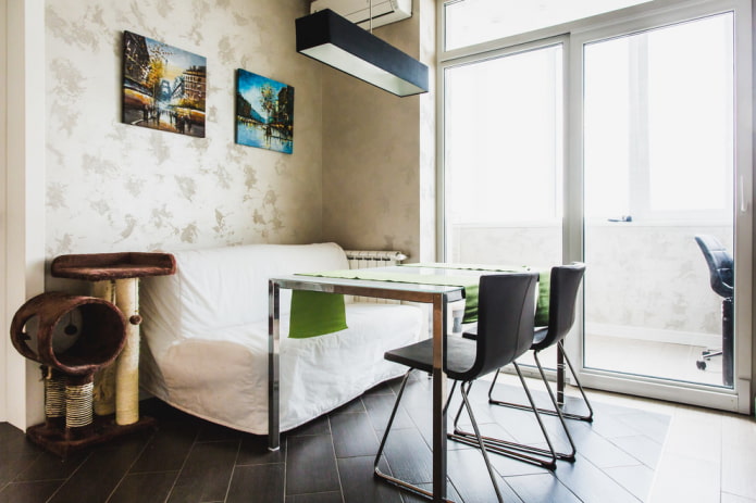 studio with balcony