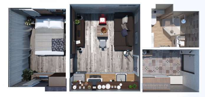 30 sq.m. studio layouts