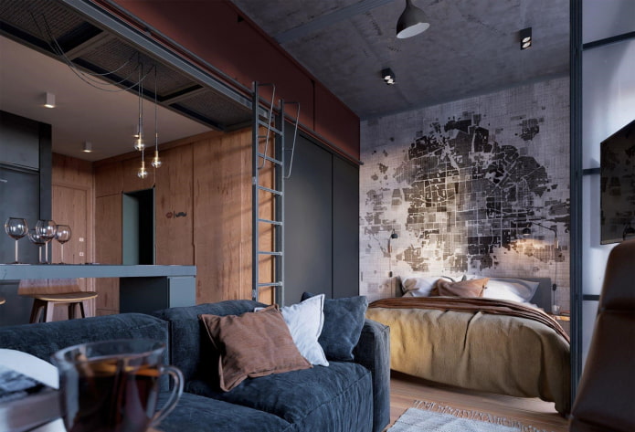 studio apartment interior color scheme