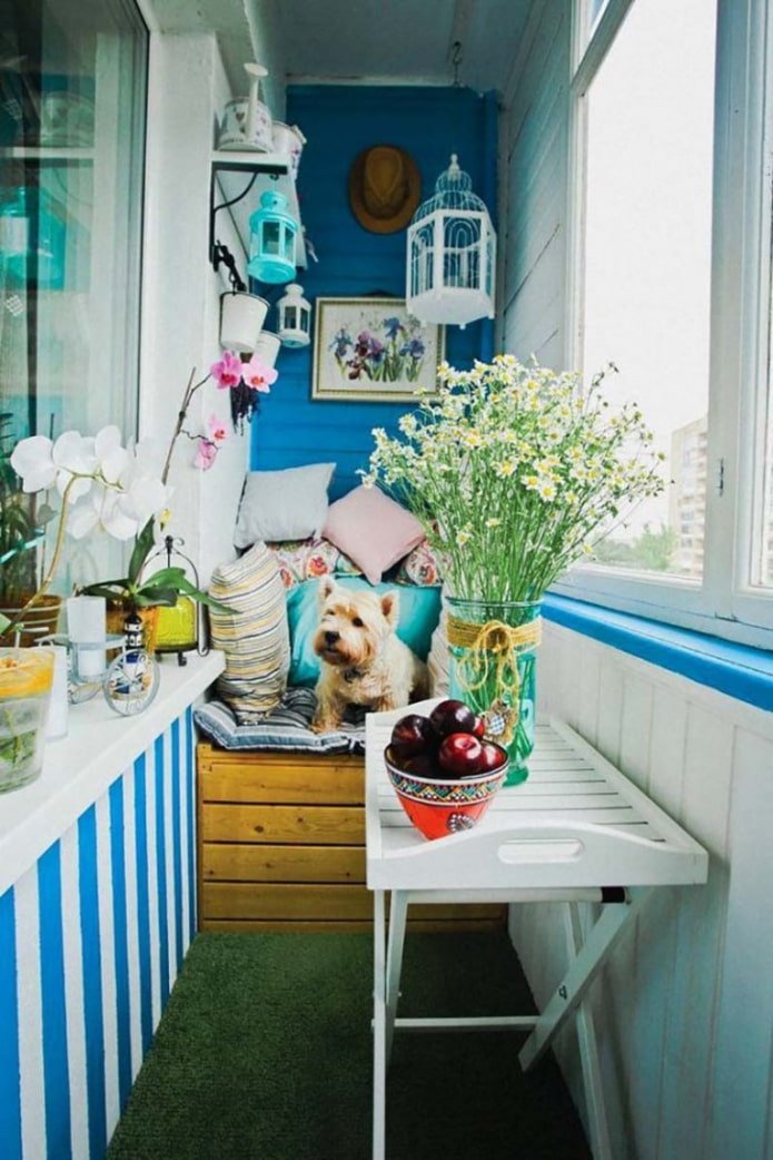 bright balcony interior