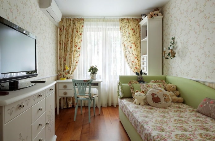 curtains with a small pattern