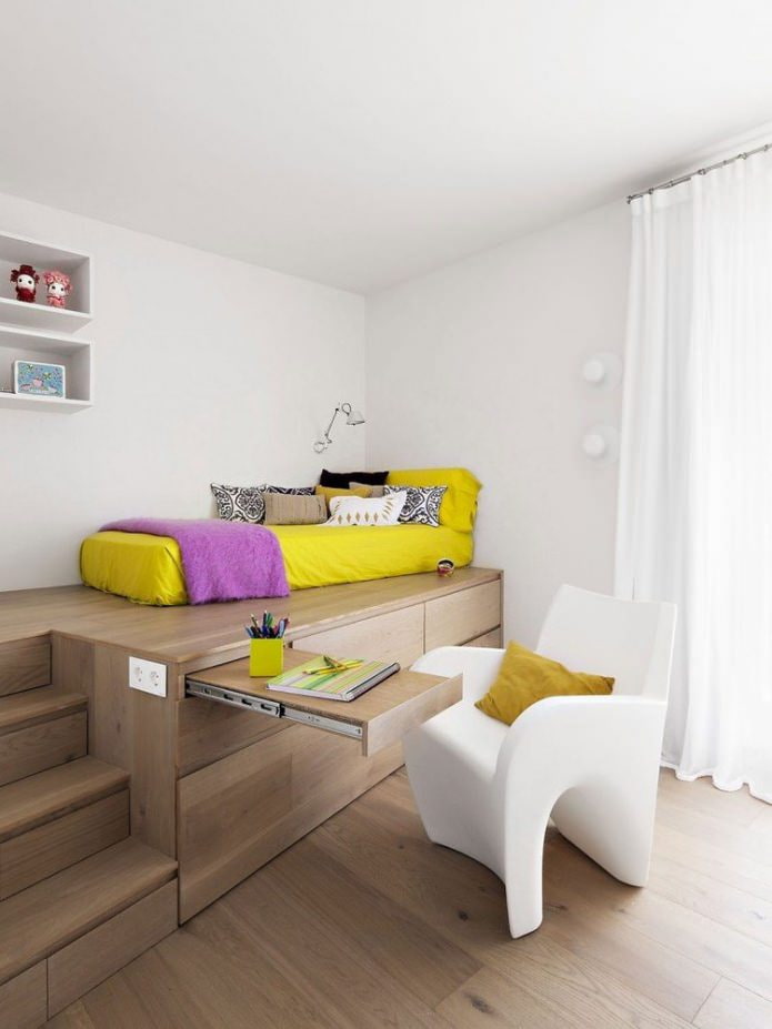 pull-out small table in the nursery