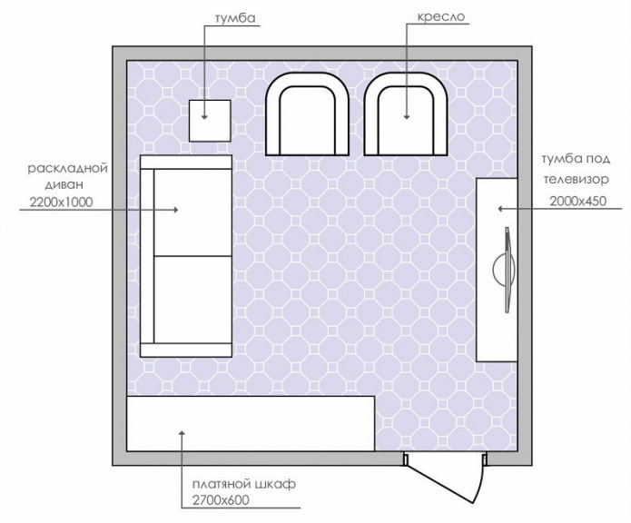 small living room layout diagram