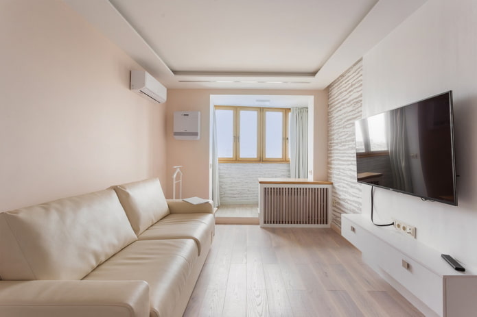 elongated living room