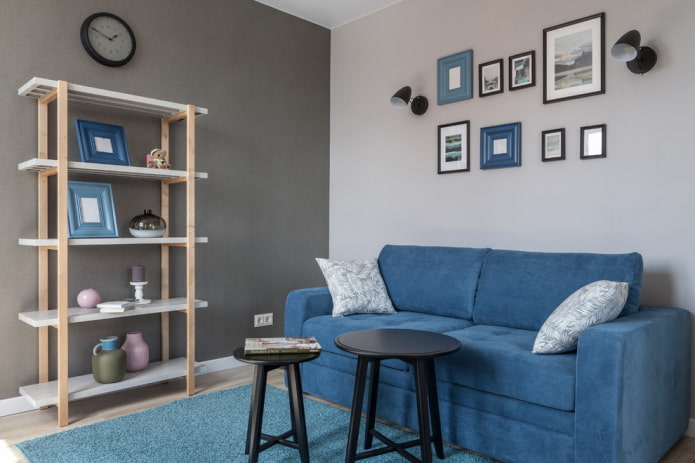 furniture in the interior of a small living room