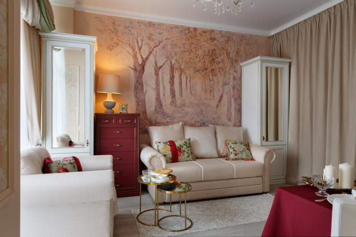 wallpaper in a small room