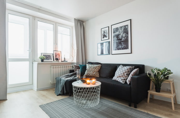Scandinavian style in the living room