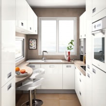 Small kitchen design with a bar counter-2