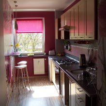 Small kitchen design with a bar counter-3