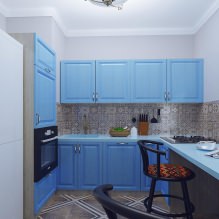 Small kitchen design with a bar counter-5