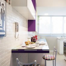 Small kitchen design with a bar counter-7