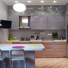 Small kitchen design with a bar counter-8