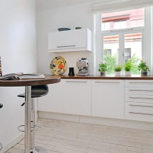 Small kitchen design with a bar counter-9