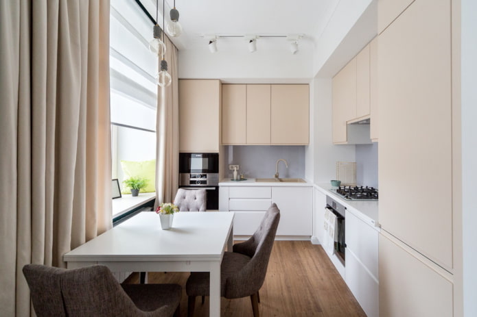color scheme of a small-sized kitchen