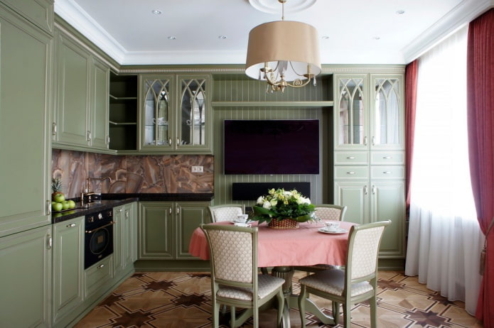 small-sized kitchen in a classic style