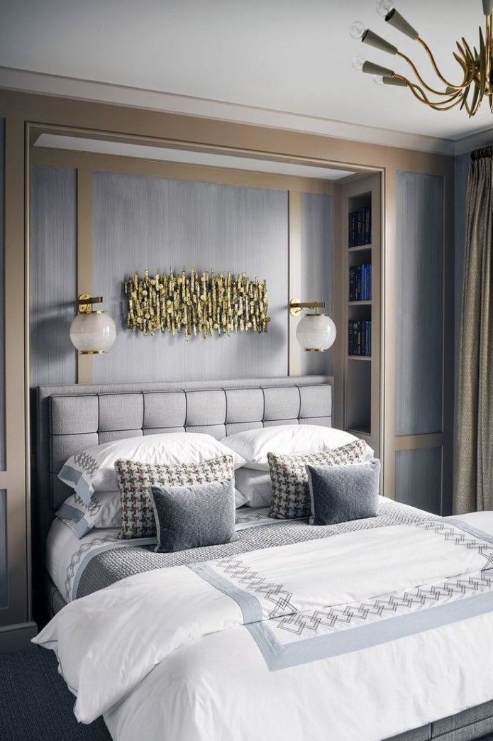 lamps above the bed