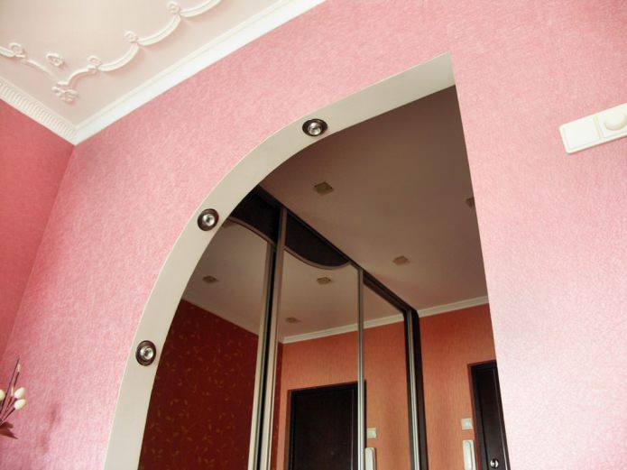 spotlights in the doorway