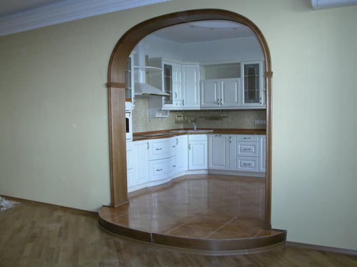 interior opening decorated with wood
