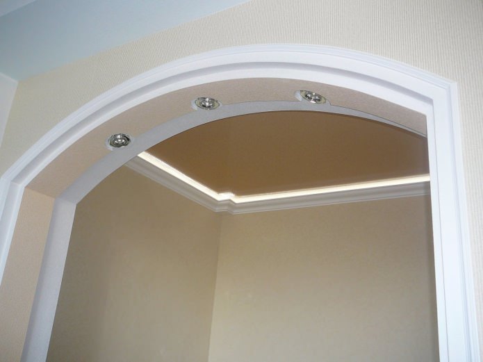 spotlights in the doorway
