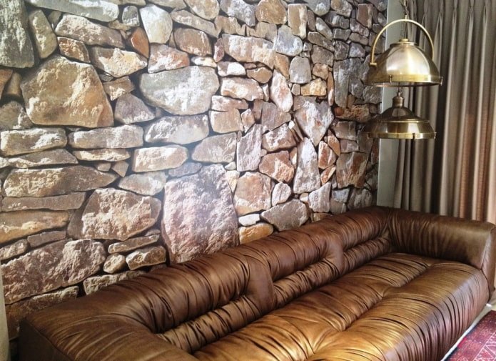 wallpaper with imitation stone
