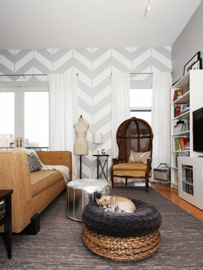 zigzag print wallpaper zigzag in the interior