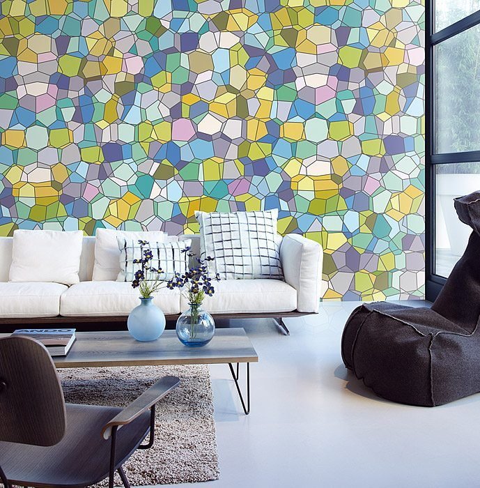 abstraction wallpaper in the interior