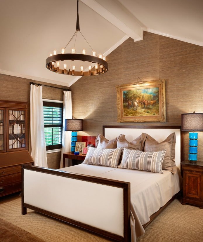bamboo imitation wallpaper in the interior