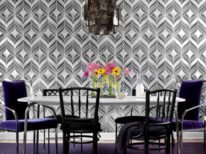 abstraction wallpaper in the interior