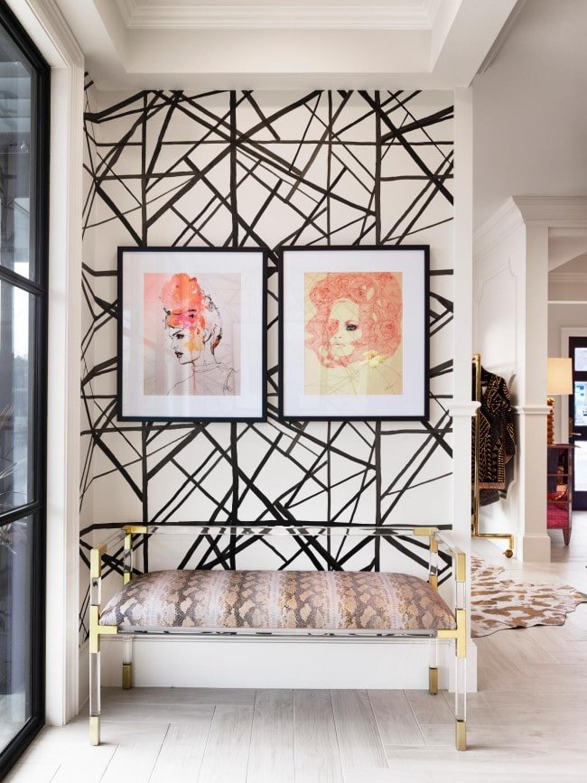 abstraction wallpaper in the interior