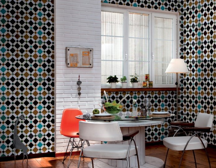 wallpaper with a small diamond in the interior